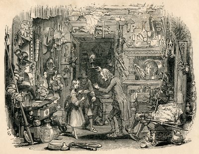 チャールズ・ディケンズの「古い好奇心の店」からの子供の復活 作： English School
